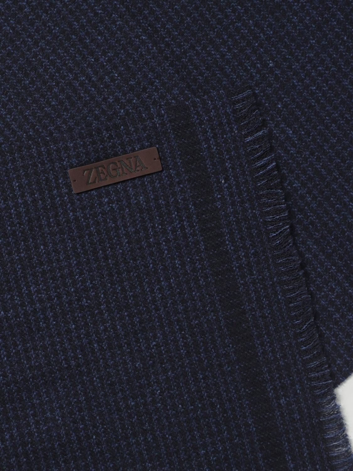 ZEGNA ÉCHARPE: écharpe homme Zegna, Bleu Marine - Img 3