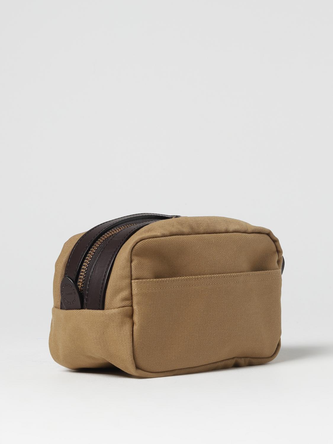 FILSON ACCESSORI BEAUTY: Beauty case Filson in canvas e pelle con tasche, Beige - Img 2