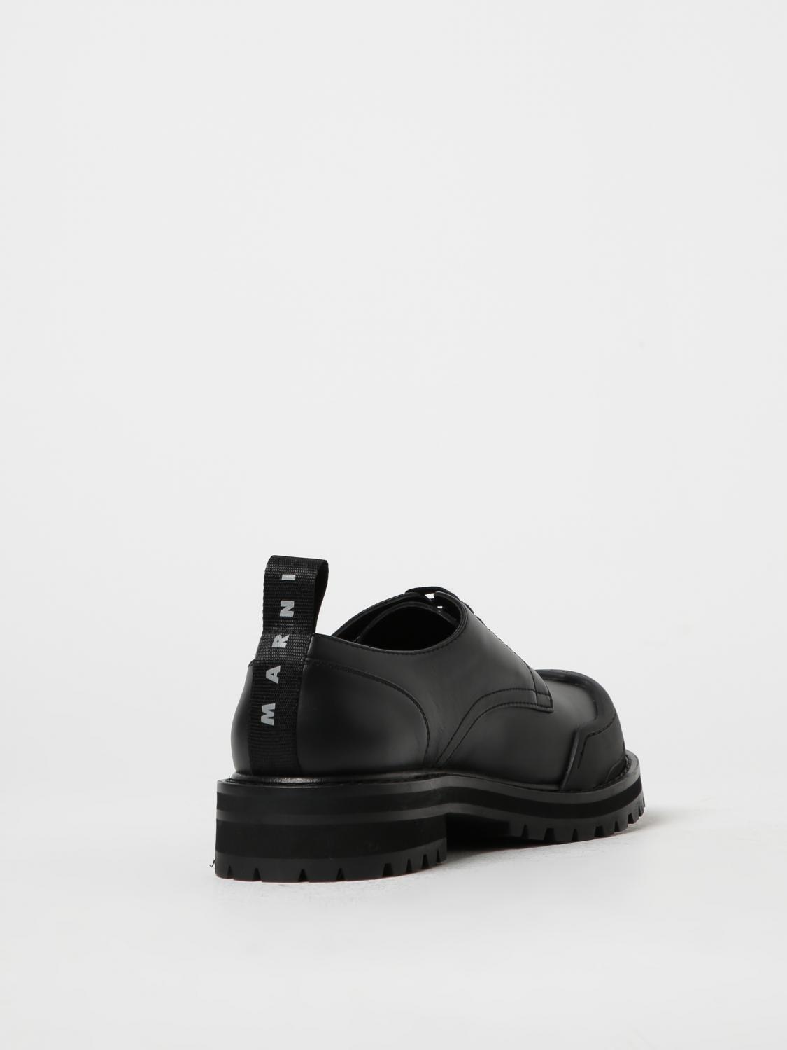 Marni Dada Army derby shoes in leather - Black | ALMR004903P50880