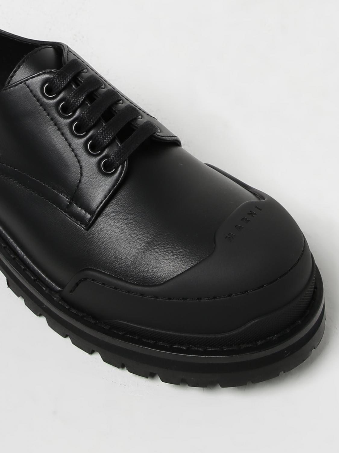 Marni Dada Army derby shoes in leather - Black | ALMR004903P50880