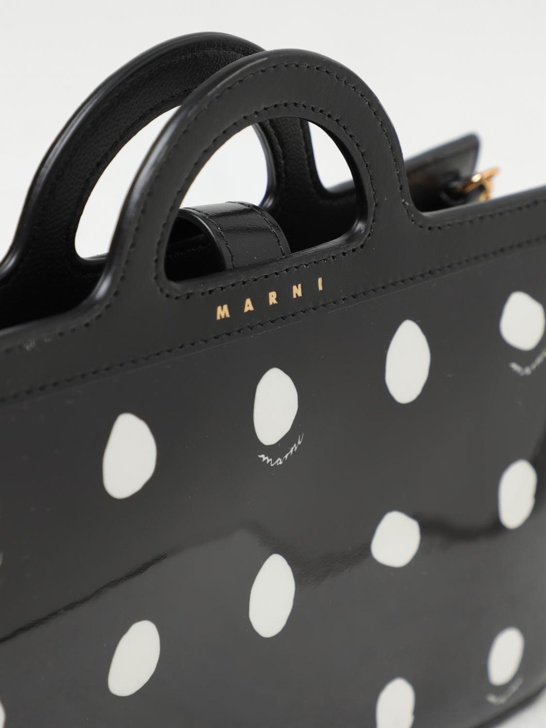 MARNI: Tropicalia wallet bag in patent leather with all-over polka