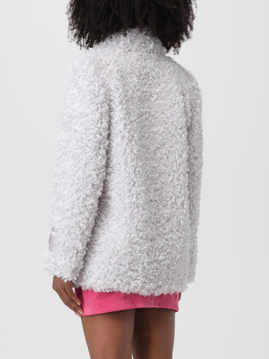 PATRIZIA PEPE CAPPOTTO: Caban Patrizia Pepe in shearling, Ghiaccio - Img 2