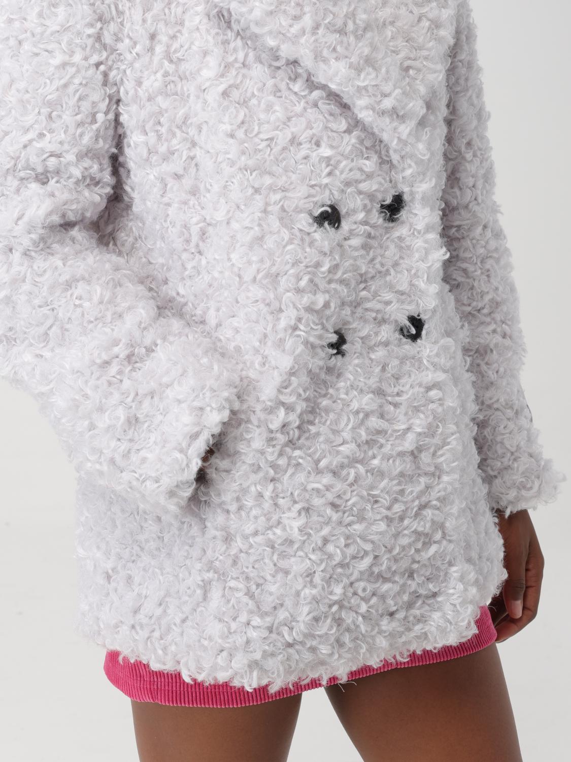 PATRIZIA PEPE CAPPOTTO: Caban Patrizia Pepe in shearling, Ghiaccio - Img 4