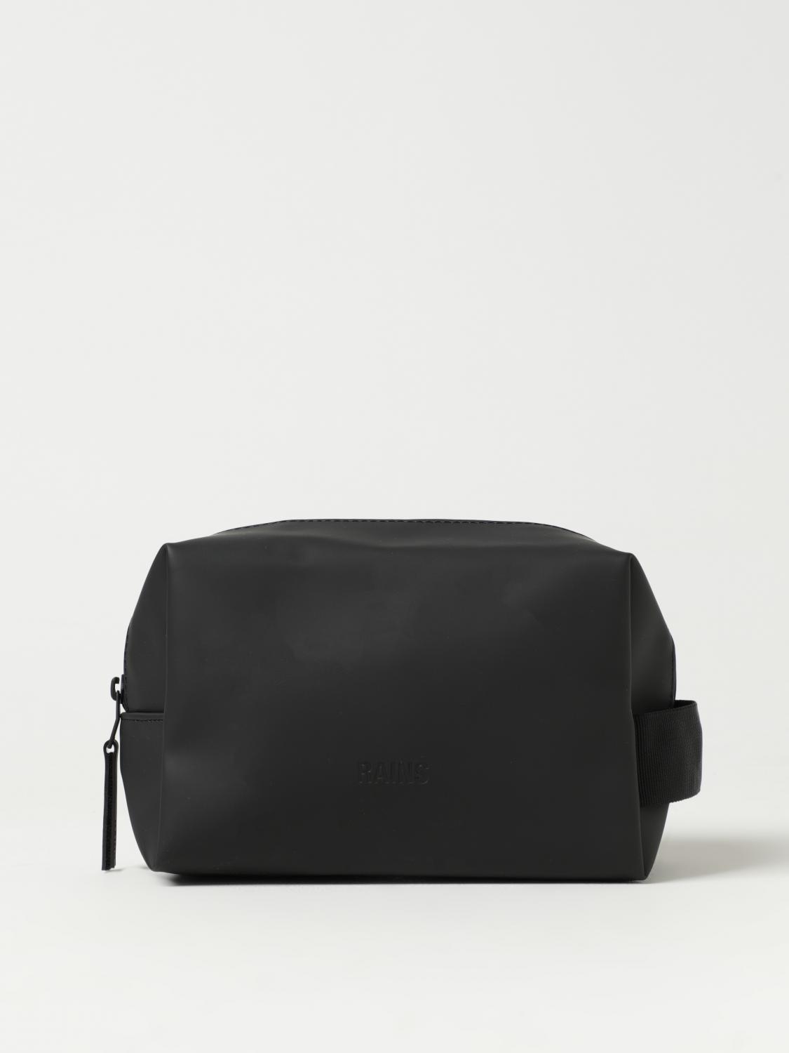 RAINS ACCESSORI BEAUTY: Beauty case Rains in tessuto sintetico gommato impermeabile, Nero - Img 1