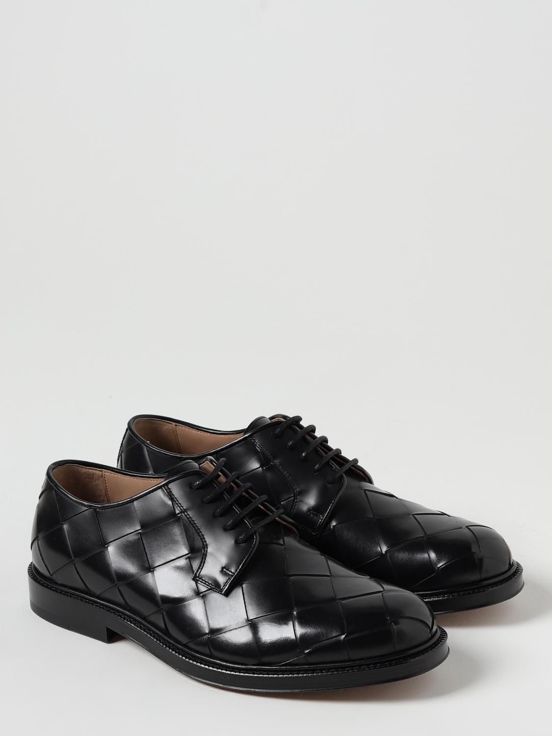 Bottega Veneta Derby Tie in woven brushed leather - Black
