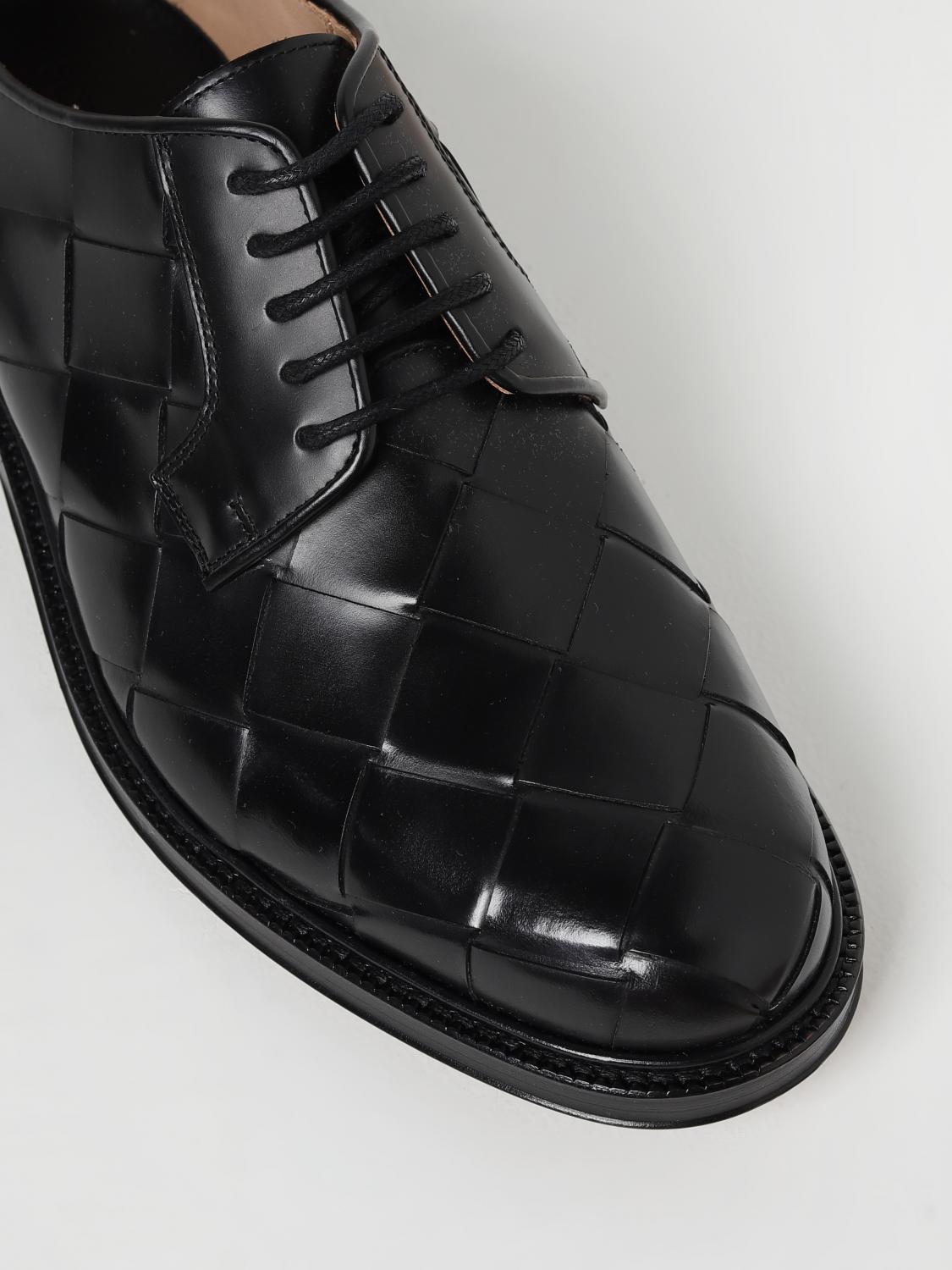 Bottega Veneta Derby Tie in woven brushed leather - Black
