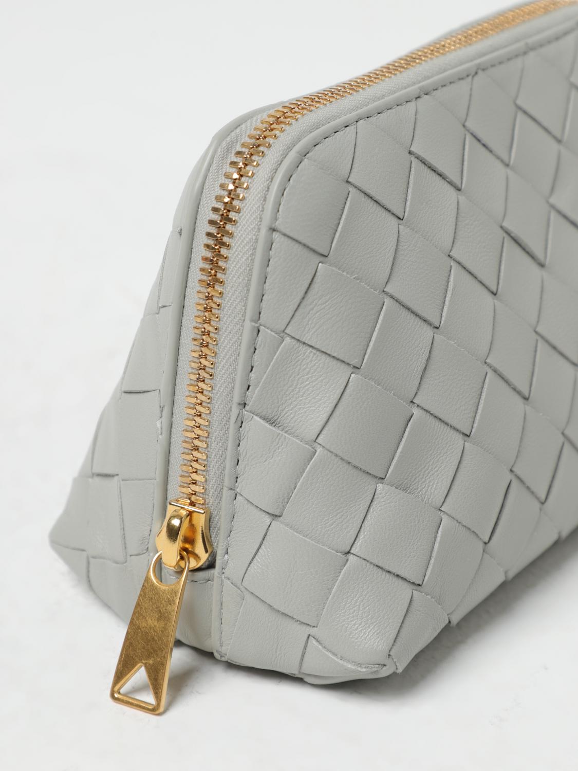 BOTTEGA VENETA ACCESSORI BEAUTY: Beauty Case Bottega Veneta in pelle intrecciata, Grigio - Img 3