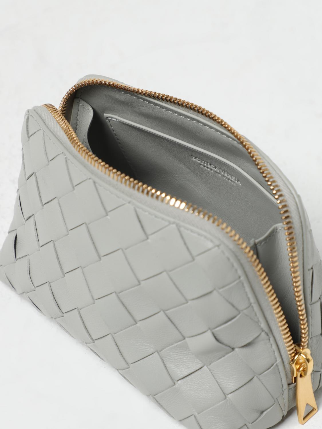 BOTTEGA VENETA ACCESSORI BEAUTY: Beauty Case Bottega Veneta in pelle intrecciata, Grigio - Img 4