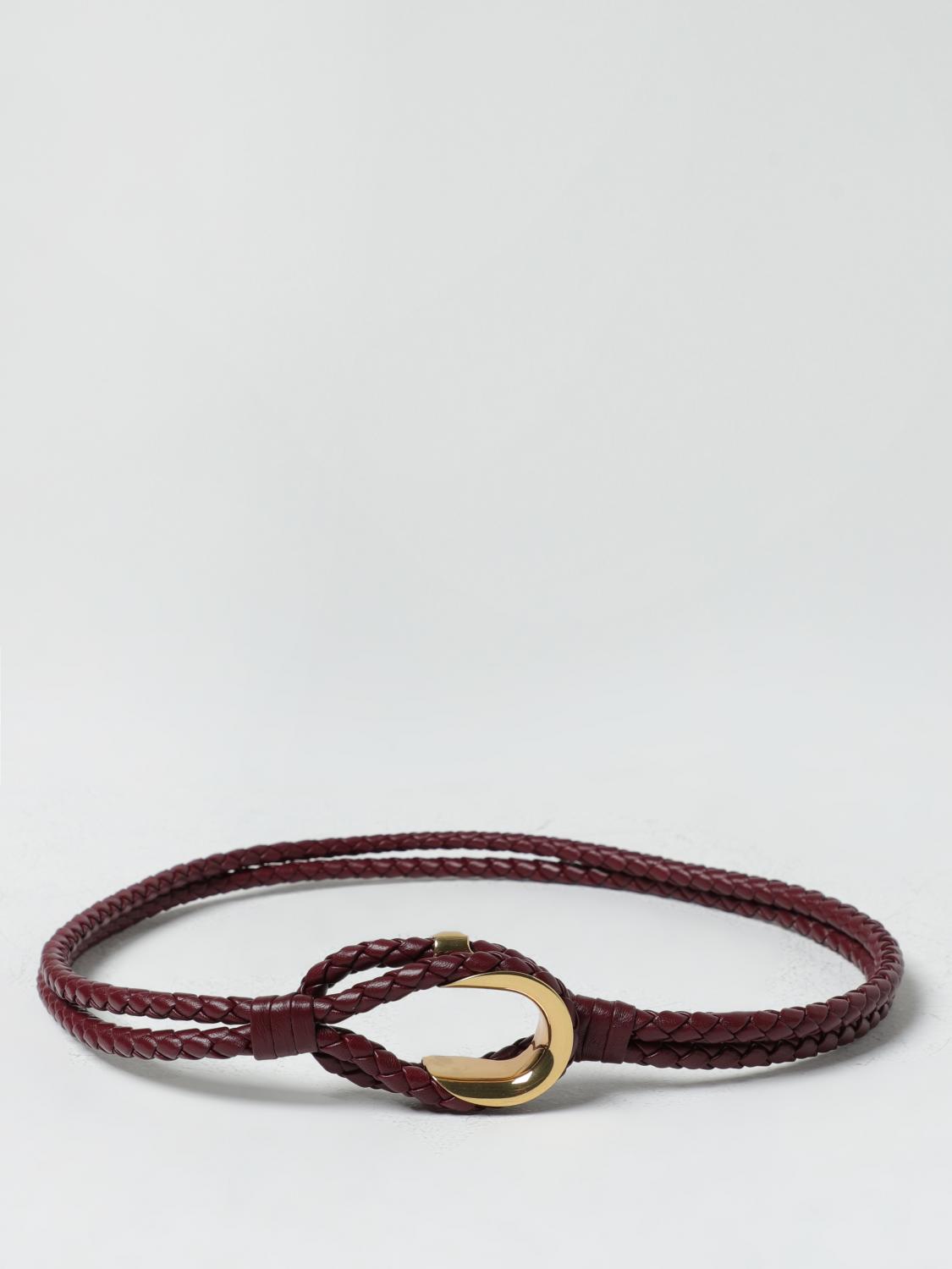 Bottega Veneta Coaxial belt in woven leather - Burgundy | 754081