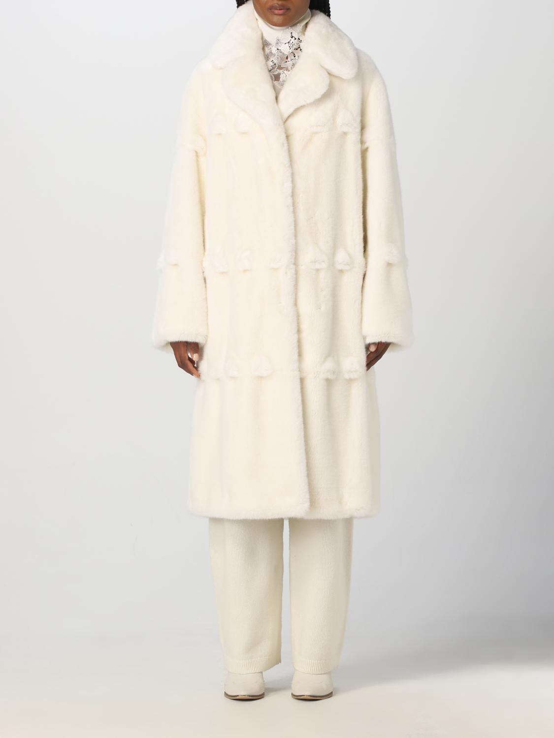 Ermanno Scervino Coat woman - White | D430D303GOH | GIGLIO.COM