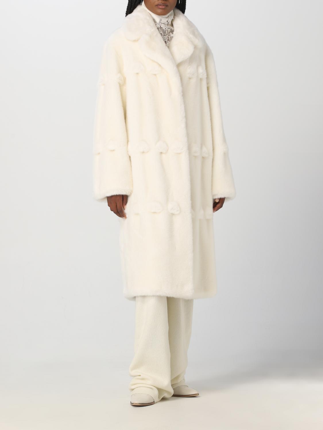 Ermanno Scervino Coat woman - White | D430D303GOH | GIGLIO.COM