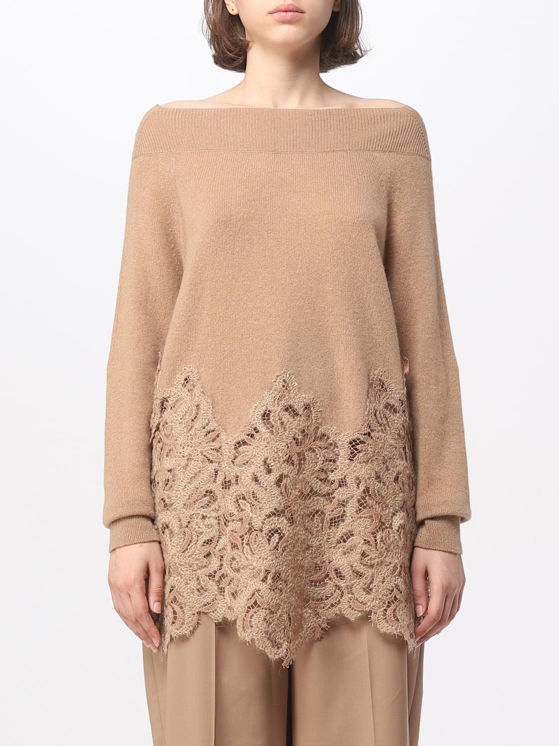 ERMANNO SCERVINO PULLOVER: Pullover damen Ermanno Scervino, Camel - Img 1