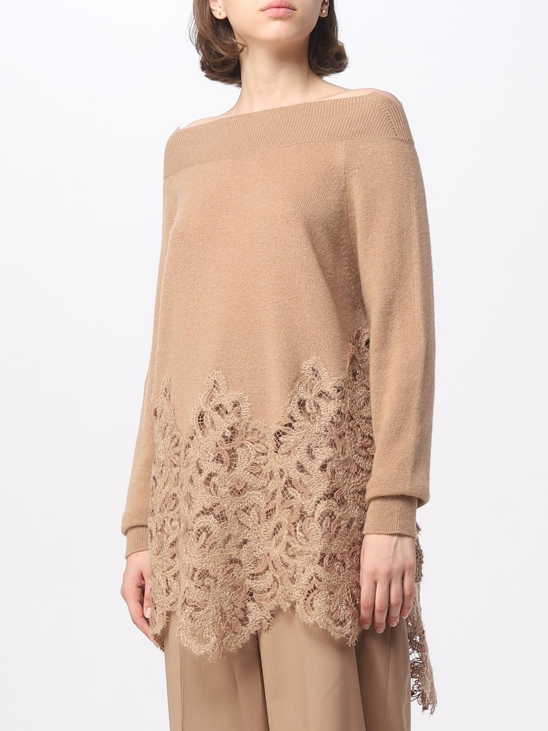 ERMANNO SCERVINO PULLOVER: Pullover damen Ermanno Scervino, Camel - Img 4