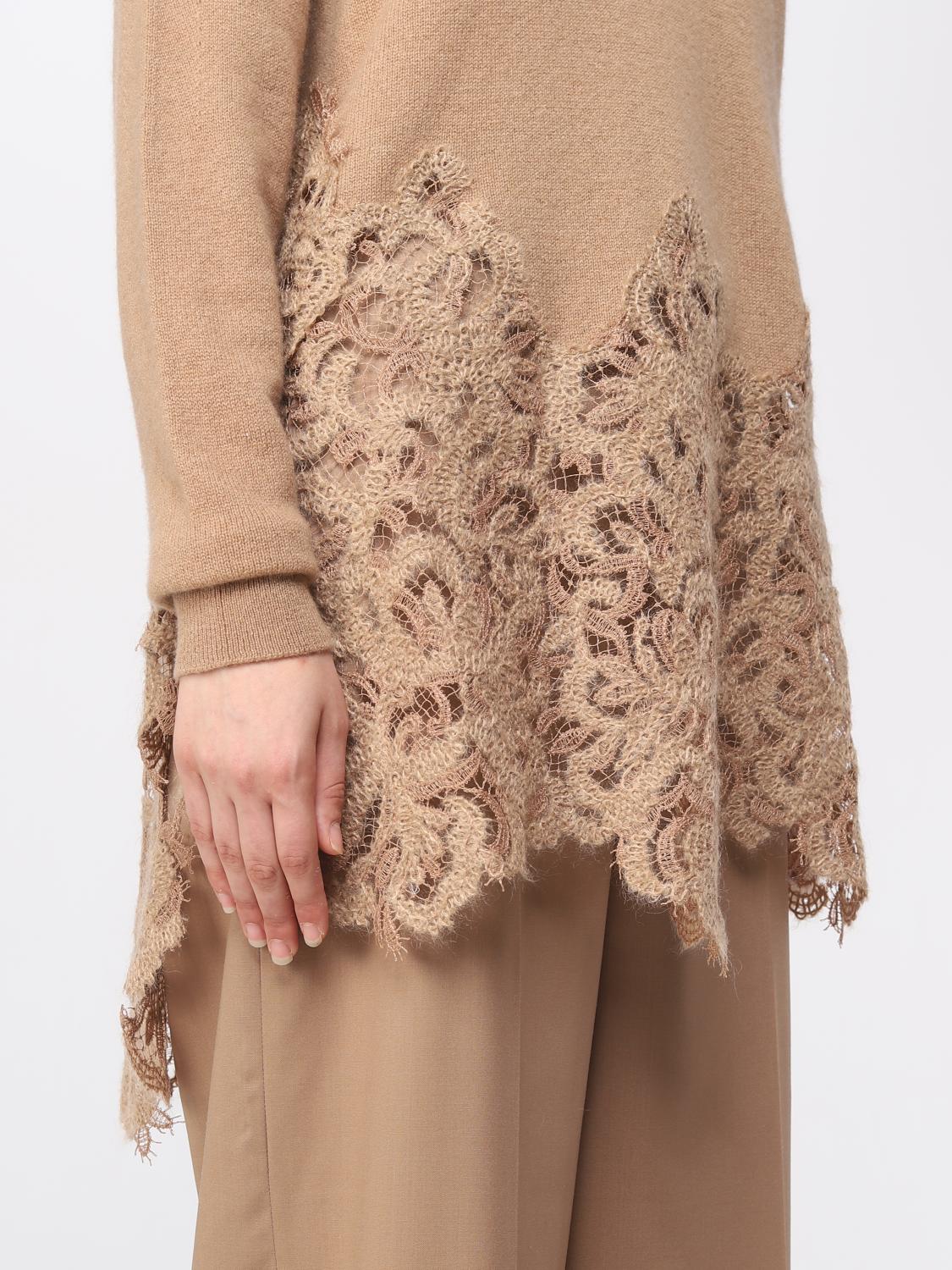 ERMANNO SCERVINO PULLOVER: Pullover damen Ermanno Scervino, Camel - Img 5