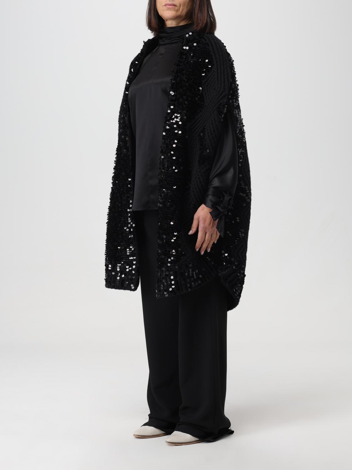 ERMANNO SCERVINO: Coat woman - Black | Ermanno Scervino cape