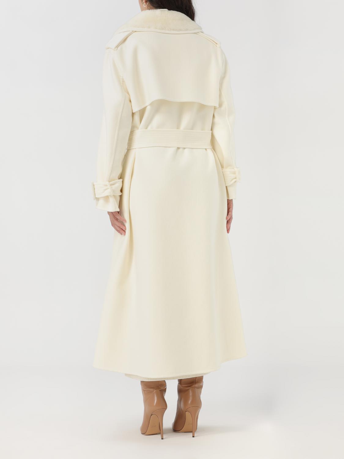 ERMANNO SCERVINO ケーブルニットロングコート 38 Ermanno Scervino Coat woman - White | D436D710EHNG | GIGLIO.COM