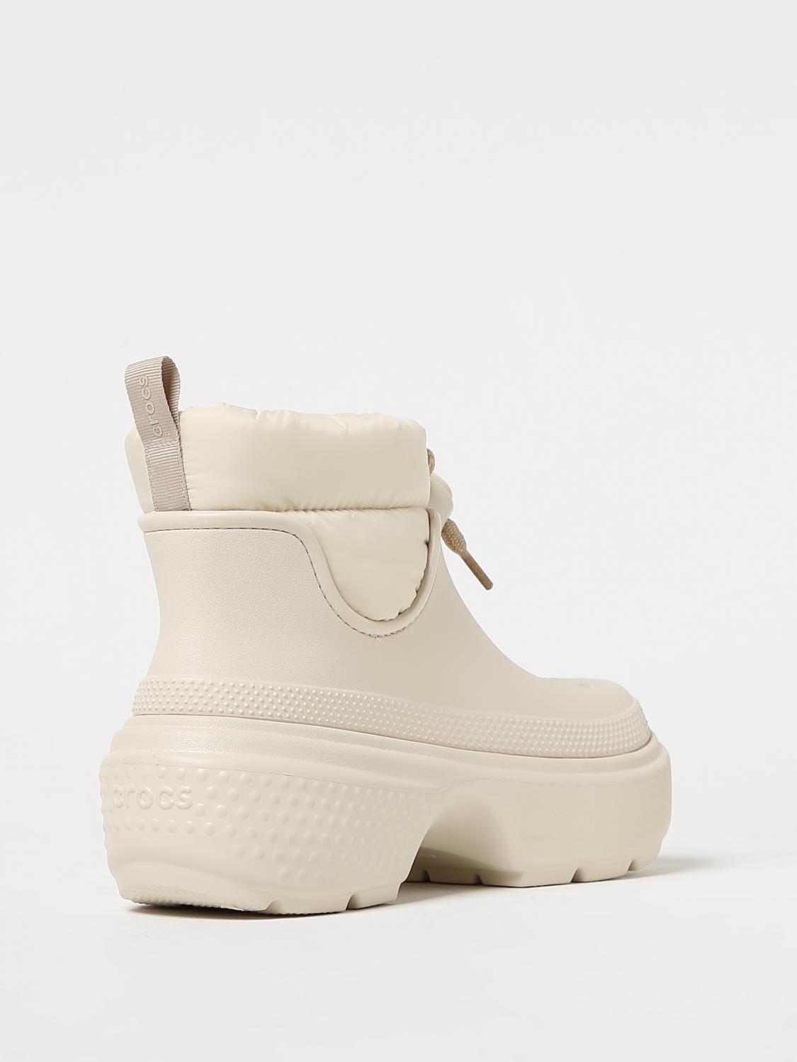 CROCS STIVALETTI: Stivaletto Stomp Puff Crocs in gomma EVA e nylon, Panna - Img 3