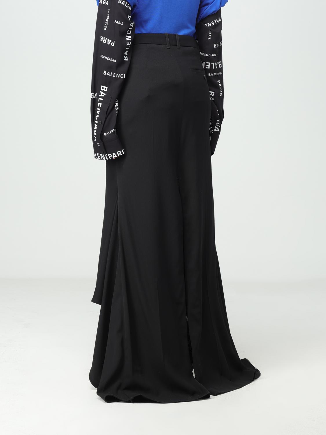 Balenciaga pants in wool blend - Black | 768730TPT03 | GIGLIO.COM