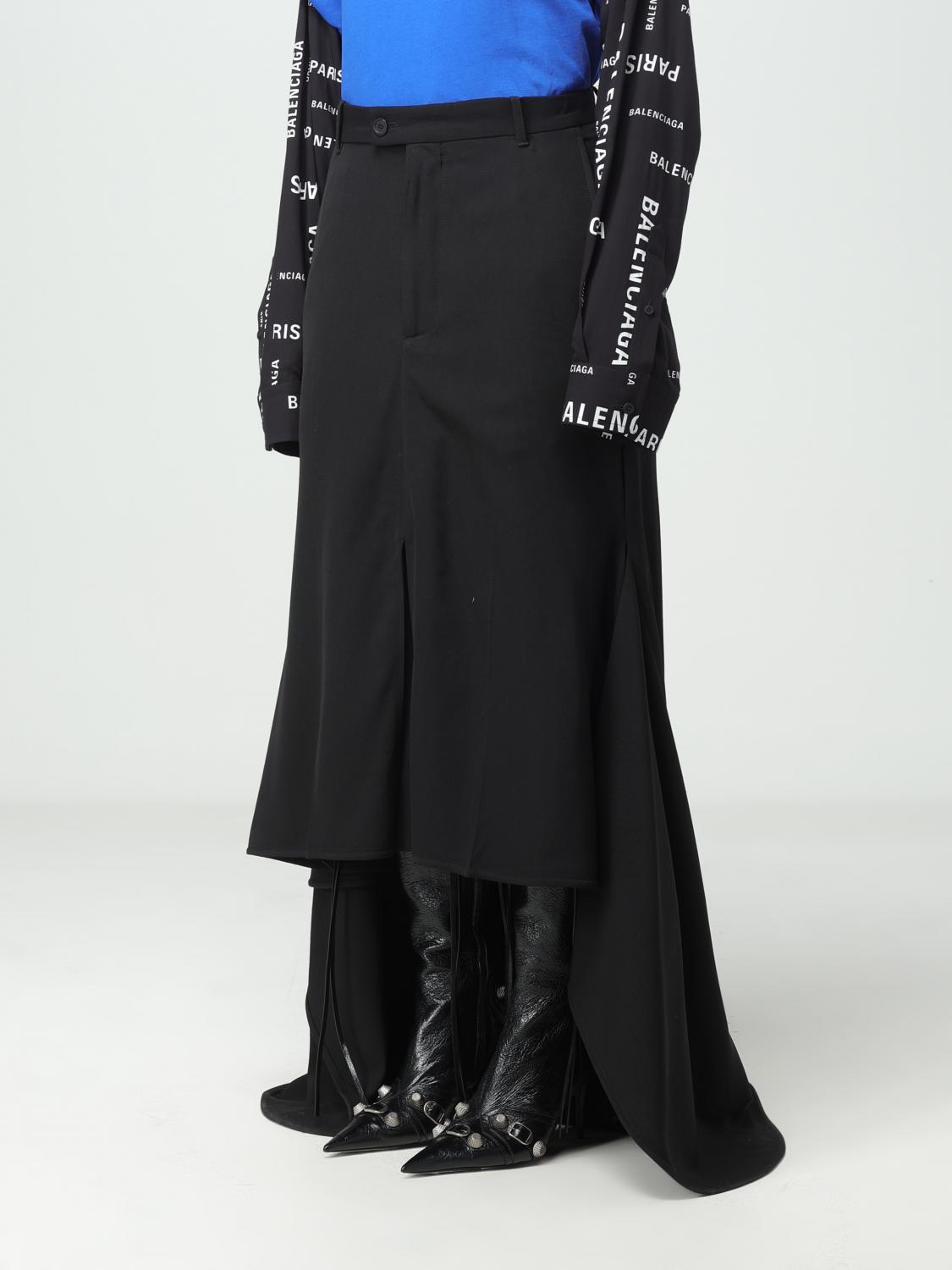 Balenciaga pants in wool blend - Black | 768730TPT03 | GIGLIO.COM