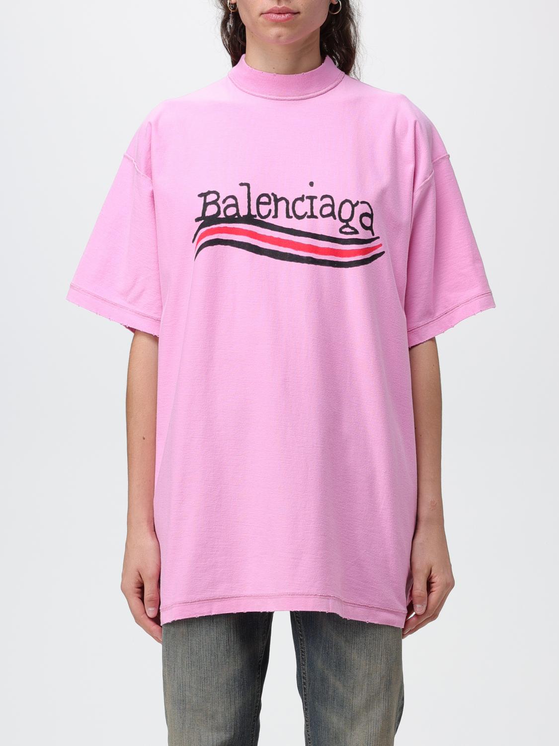 BALENCIAGA：Tシャツ レディース - ピンク | GIGLIO.COMオンラインの 