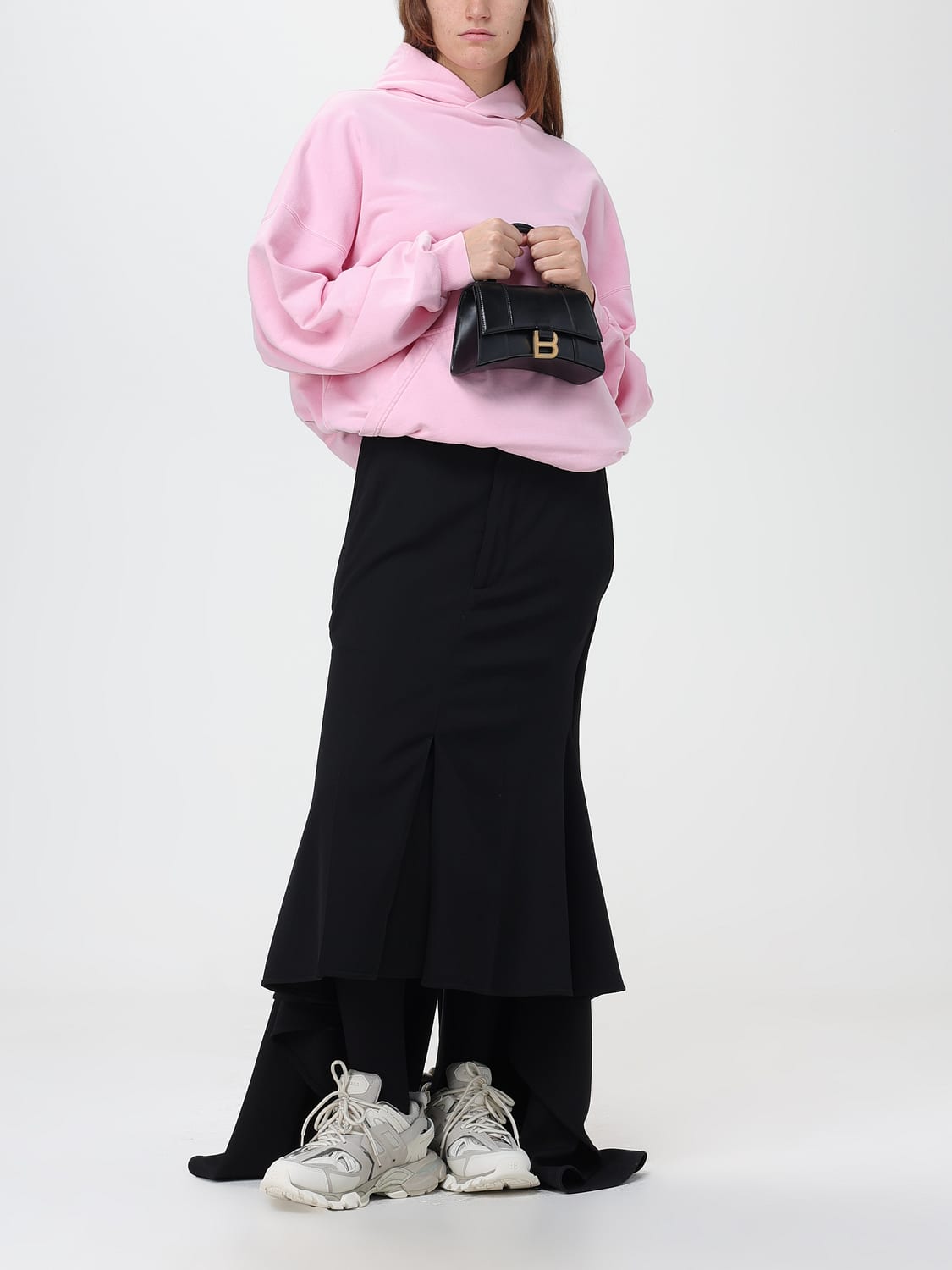BALENCIAGA MINI BAG: Balenciaga Hourglass XS bag in leather, Black - Img 2