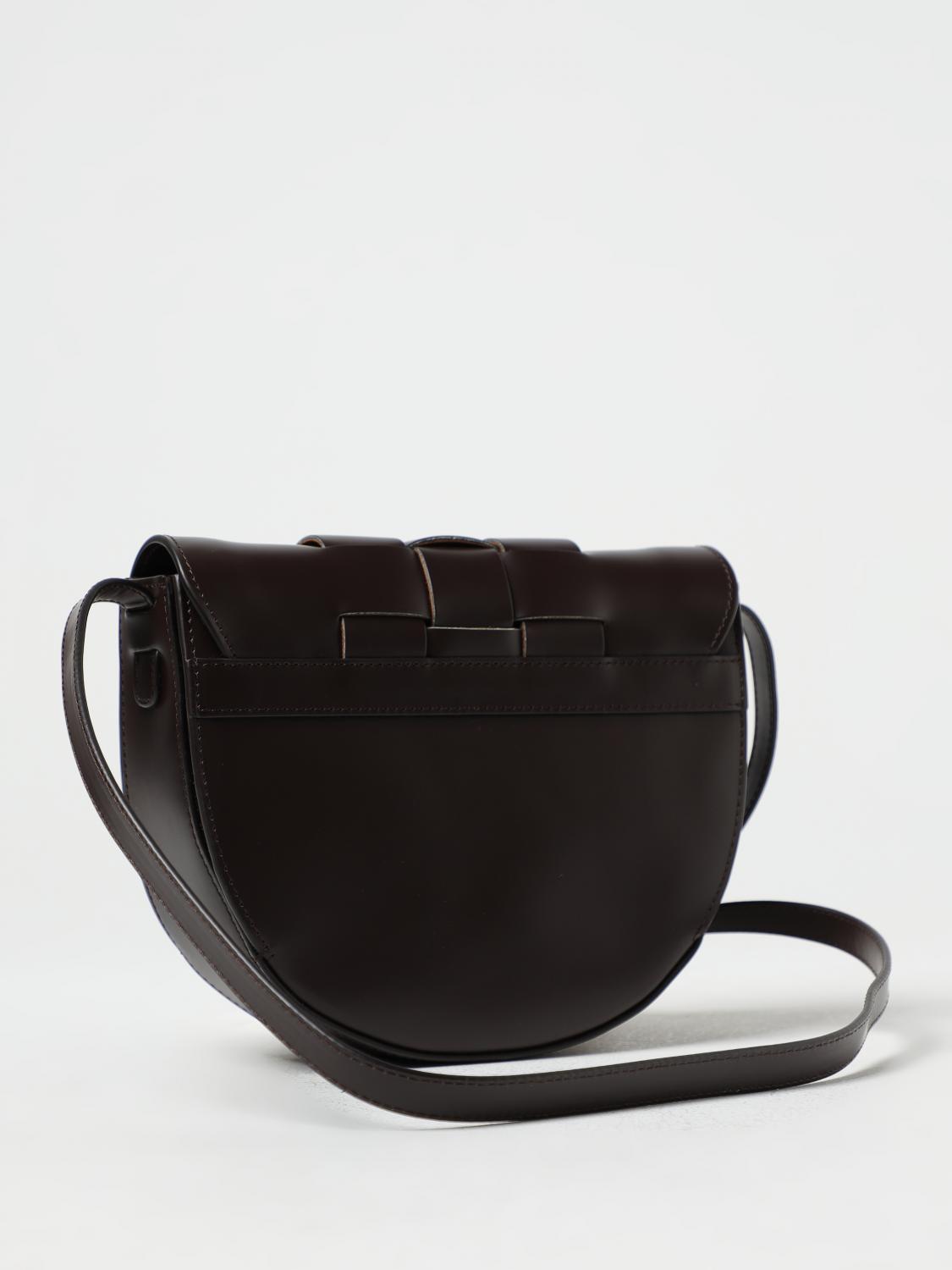 HEREU BORSA MINI: Borsa Lluna Hereu in pelle intrecciata, Marrone - Img 2