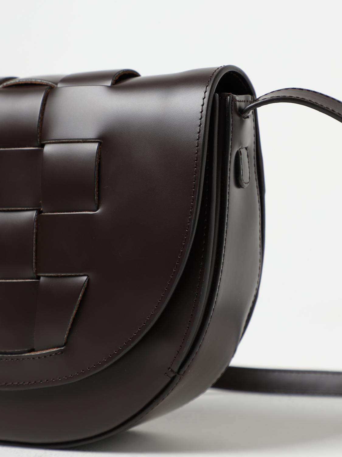 HEREU BORSA MINI: Borsa Lluna Hereu in pelle intrecciata, Marrone - Img 3