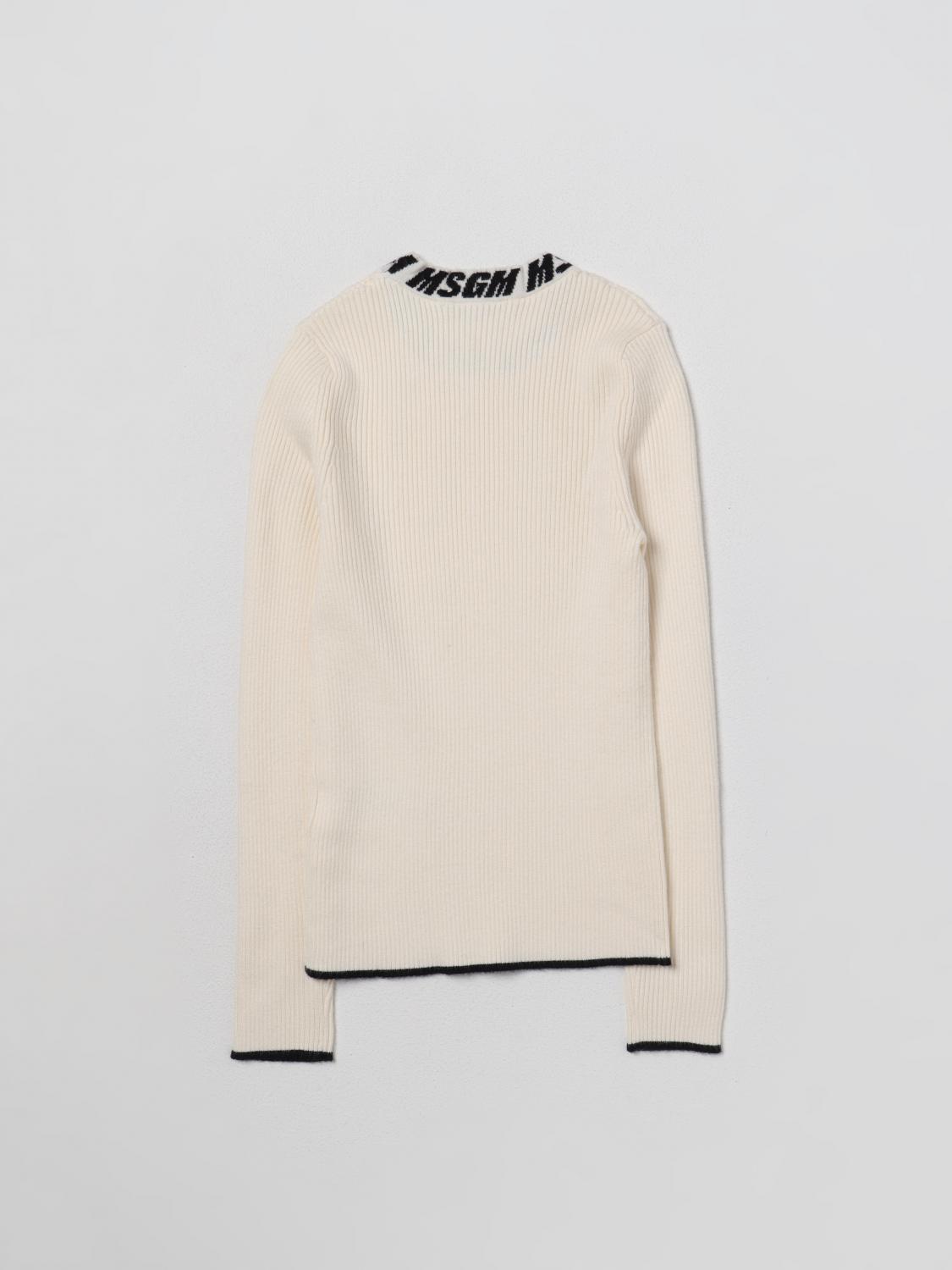 MSGM KIDS PULLOVER: Pullover kinder MSGM Kids, Cream - Img 2