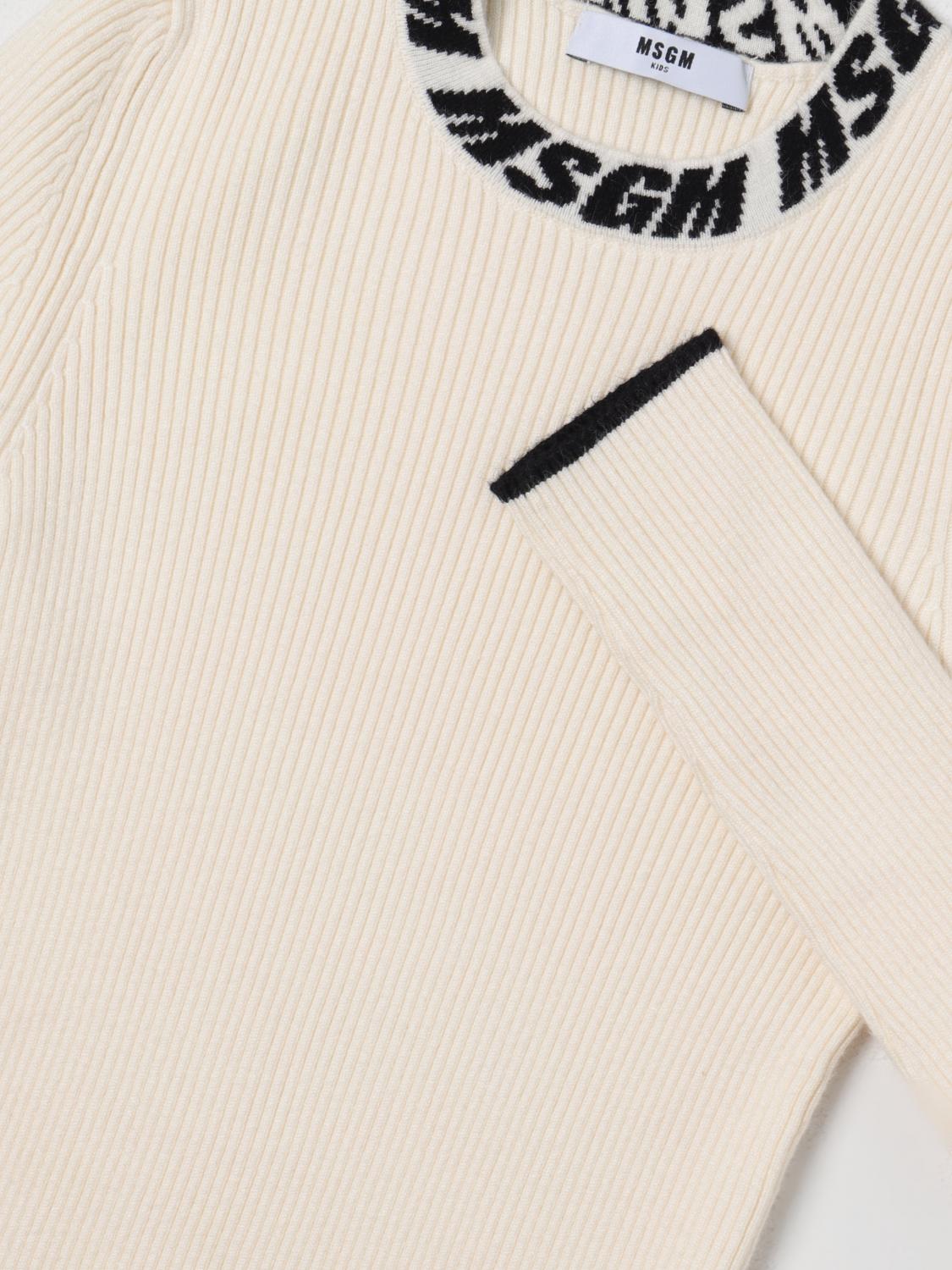 MSGM KIDS PULLOVER: Pullover kinder MSGM Kids, Cream - Img 3