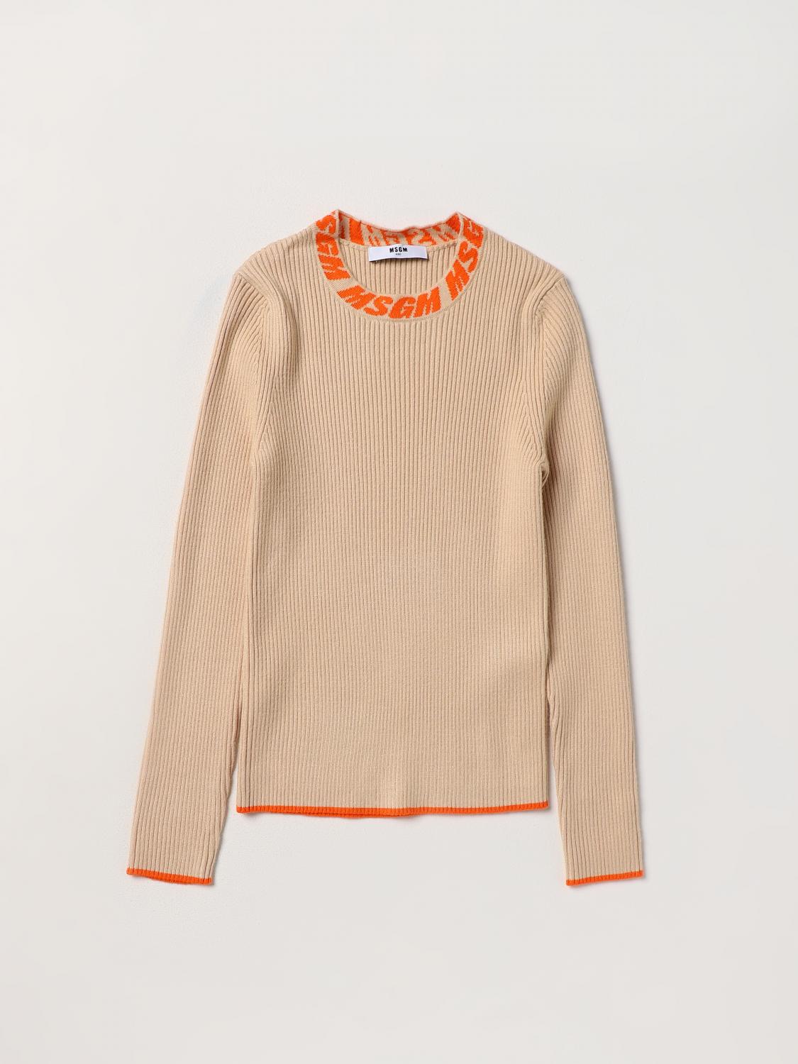 MSGM KIDS PULLOVER: Pullover kinder MSGM Kids, Biscuit - Img 1