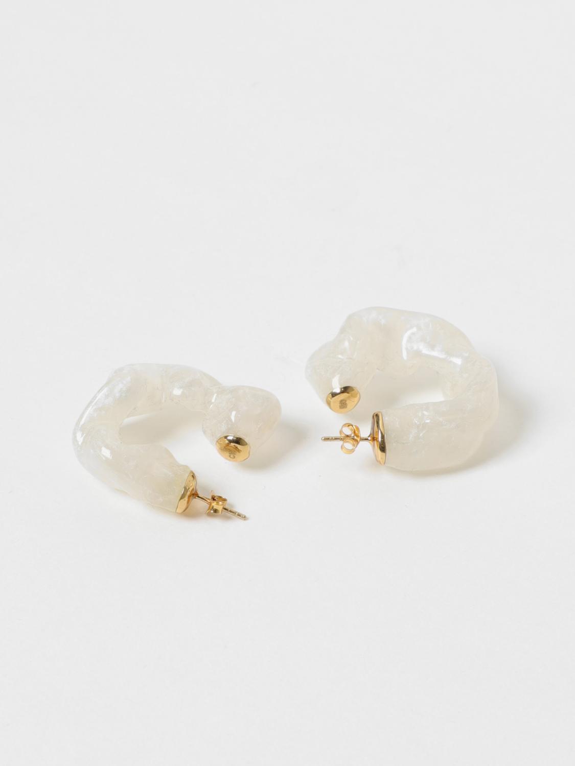 COMPLETEDWORKS GIOIELLO: Orecchini Ruffle Completedworks in bio resina ed argento 925 riciclato, Bianco - Img 2
