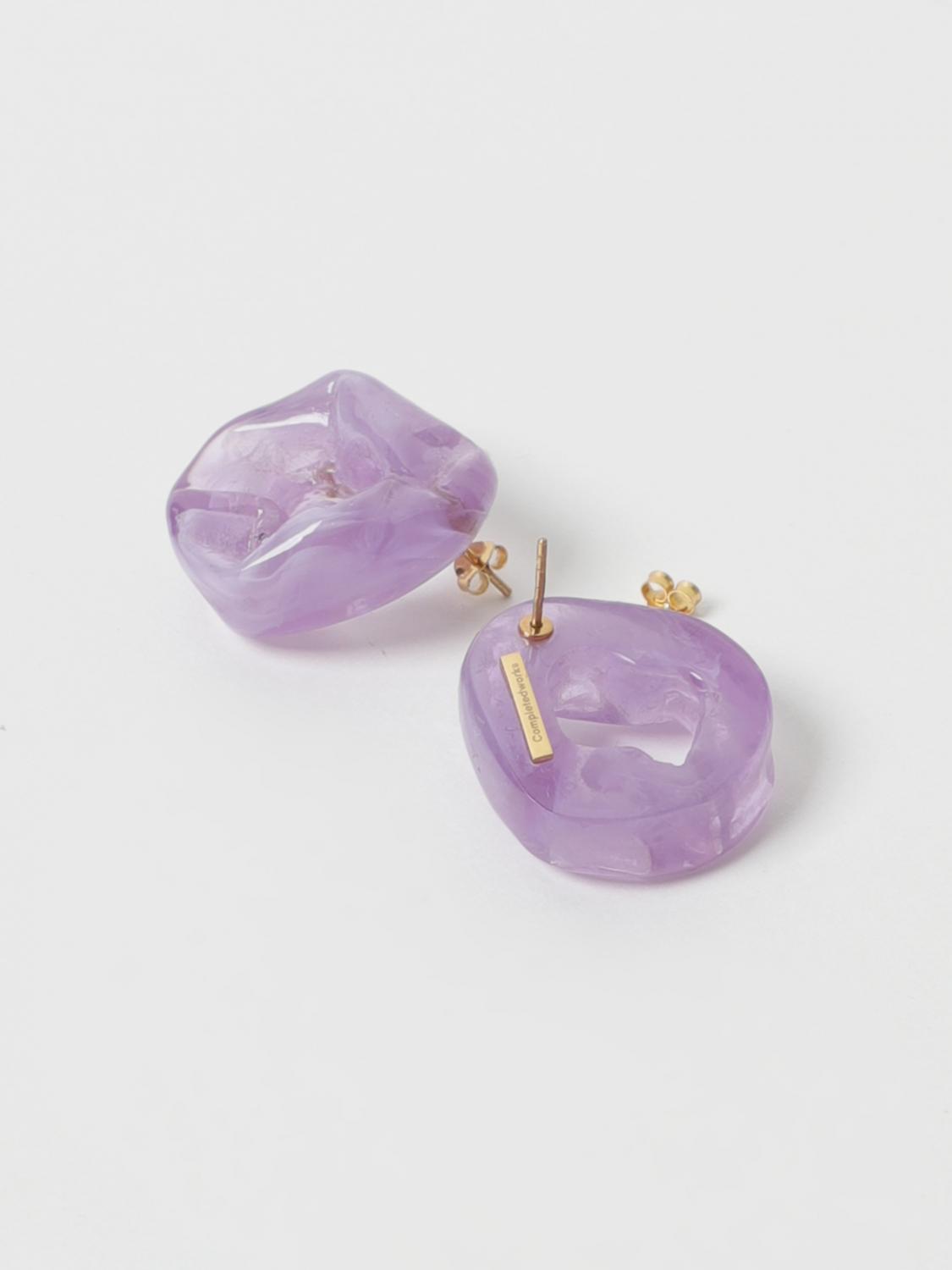 COMPLETEDWORKS GIOIELLO: Orecchini Completedworks in argento 925 riciclato e bio resina-, Lilla - Img 2