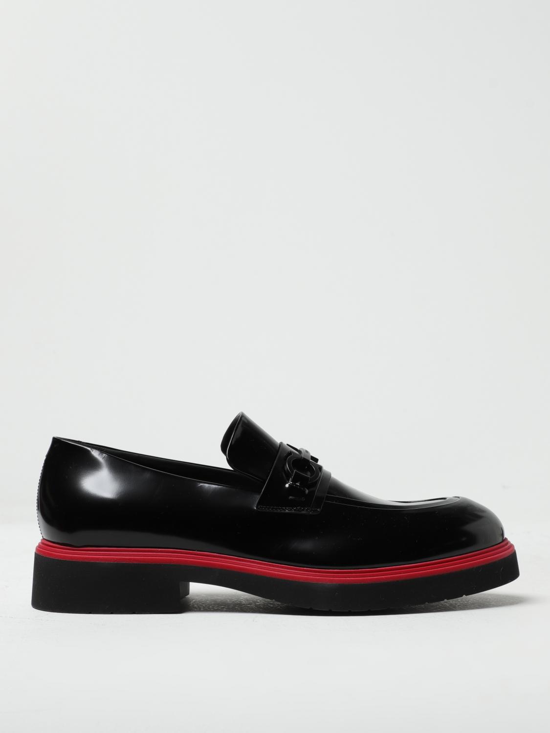 FERRAGAMO Fiorello moccasins in brushed leather Black Ferragamo loafers 021965 766244 online at GIGLIO.COM