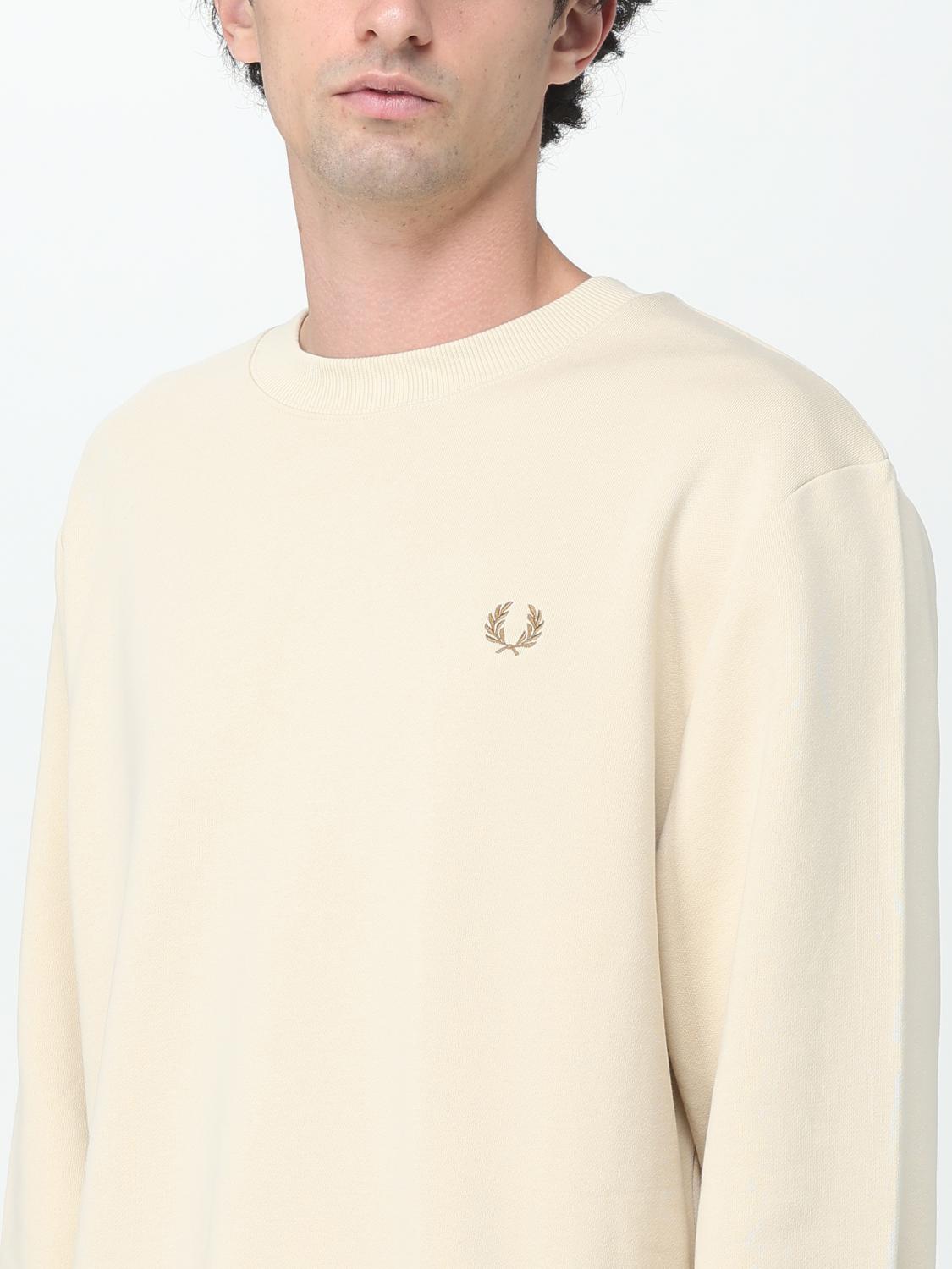 FRED PERRY スウェットシャツ: スウェットシャツ メンズ Fred Perry, アイボリー - Img 3