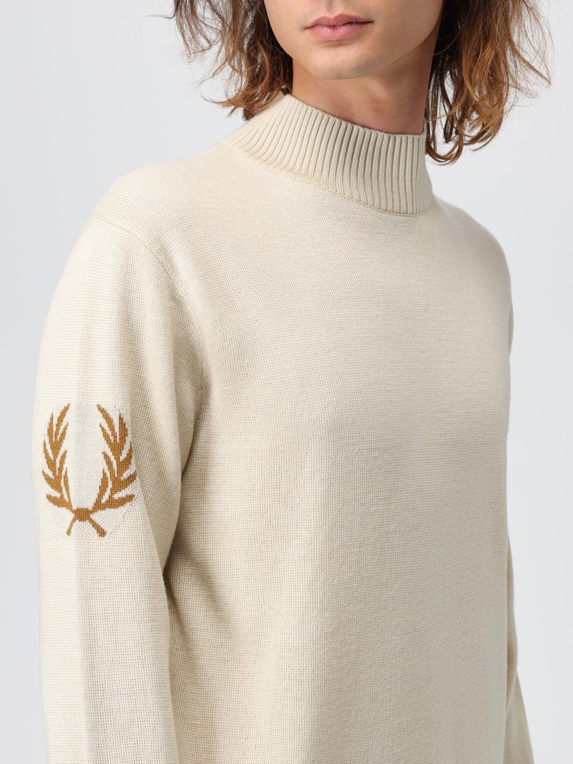 FRED PERRY SWEATER: Sweater men Fred Perry, Yellow Cream - Img 3