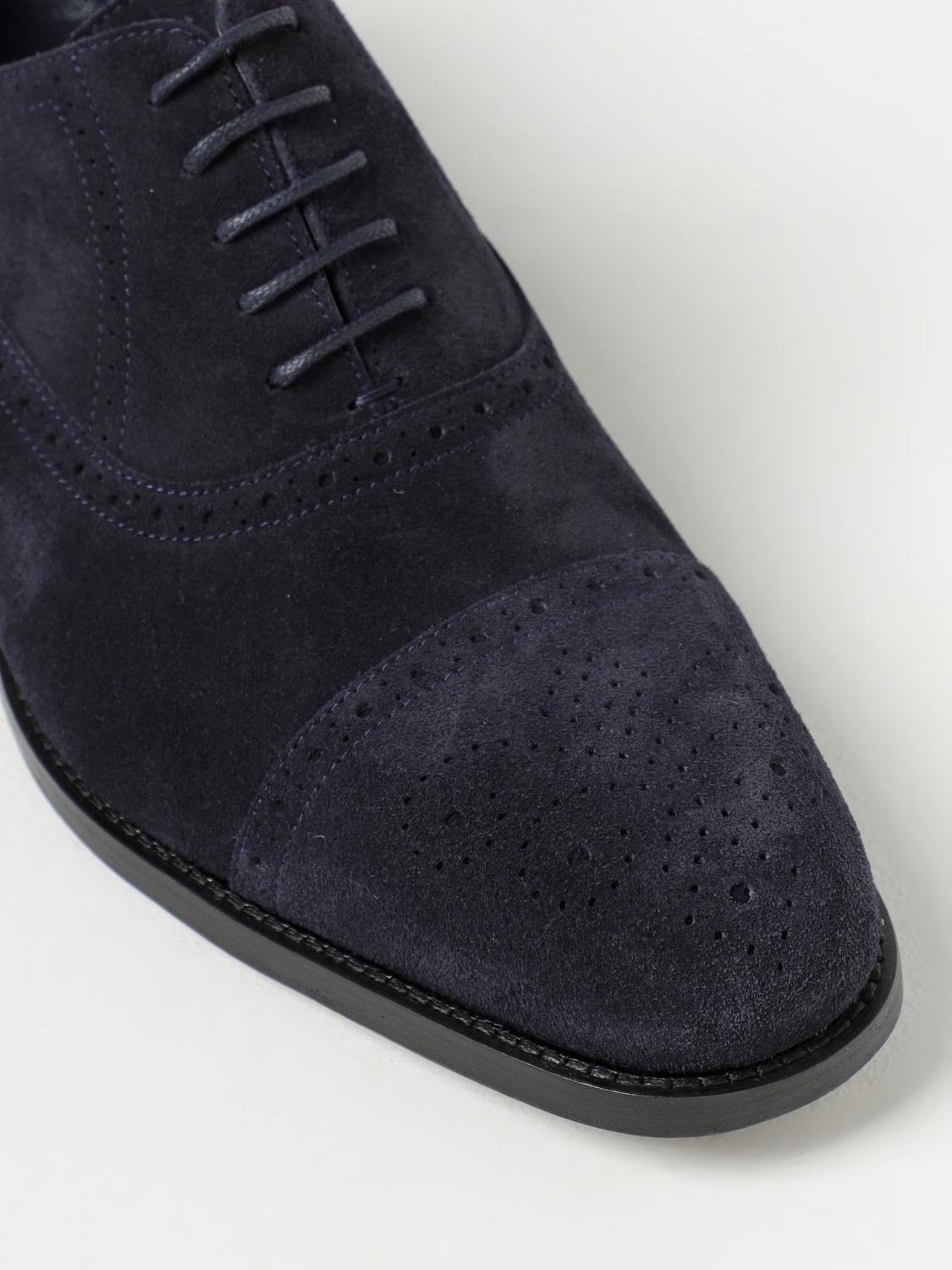 MANOLO BLAHNIK ブローグシューズ: シューズ メンズ Manolo Blahnik, ネイビー - Img 4