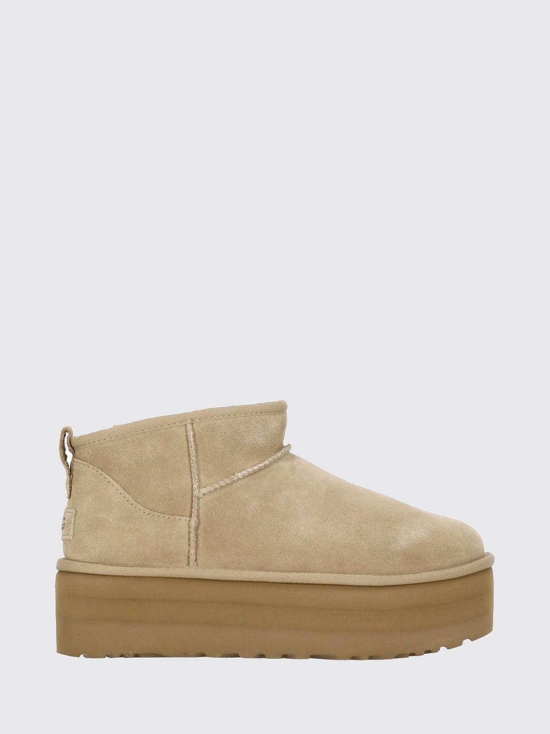 UGG BOTTES: Bottines Classic Ultra Mini Platform UGG en daim, Beige - Img 1