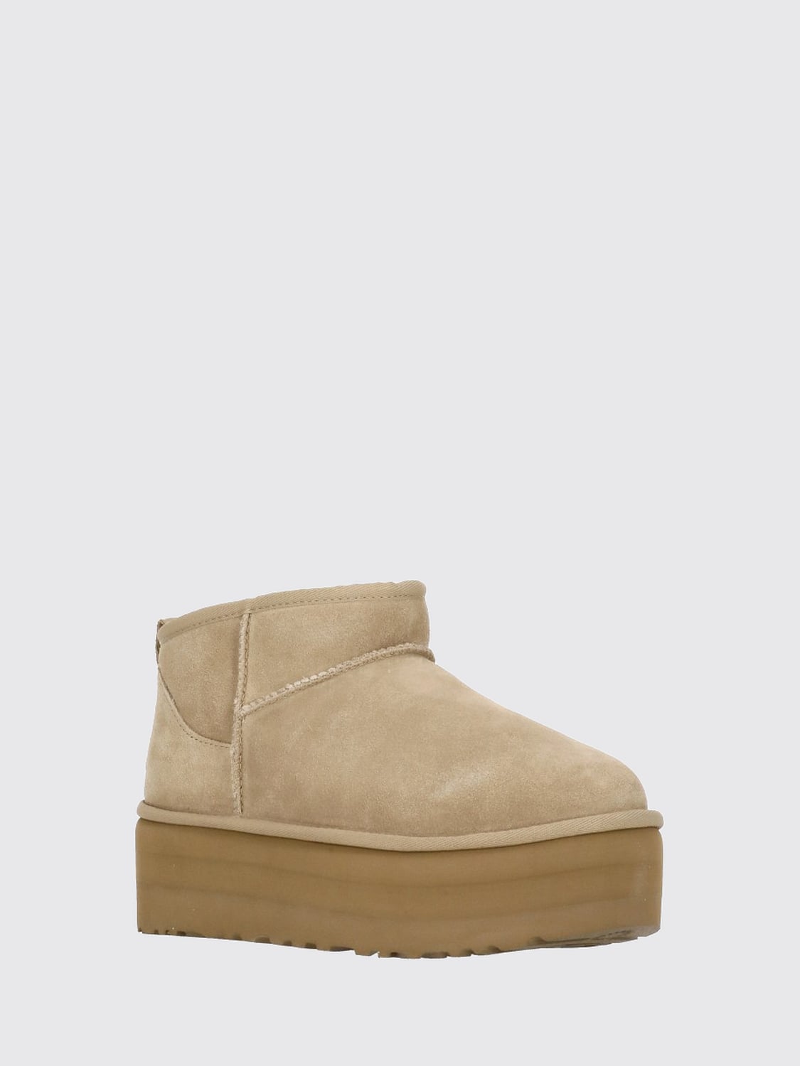 UGG BOTTES: Bottines Classic Ultra Mini Platform UGG en daim, Beige - Img 2