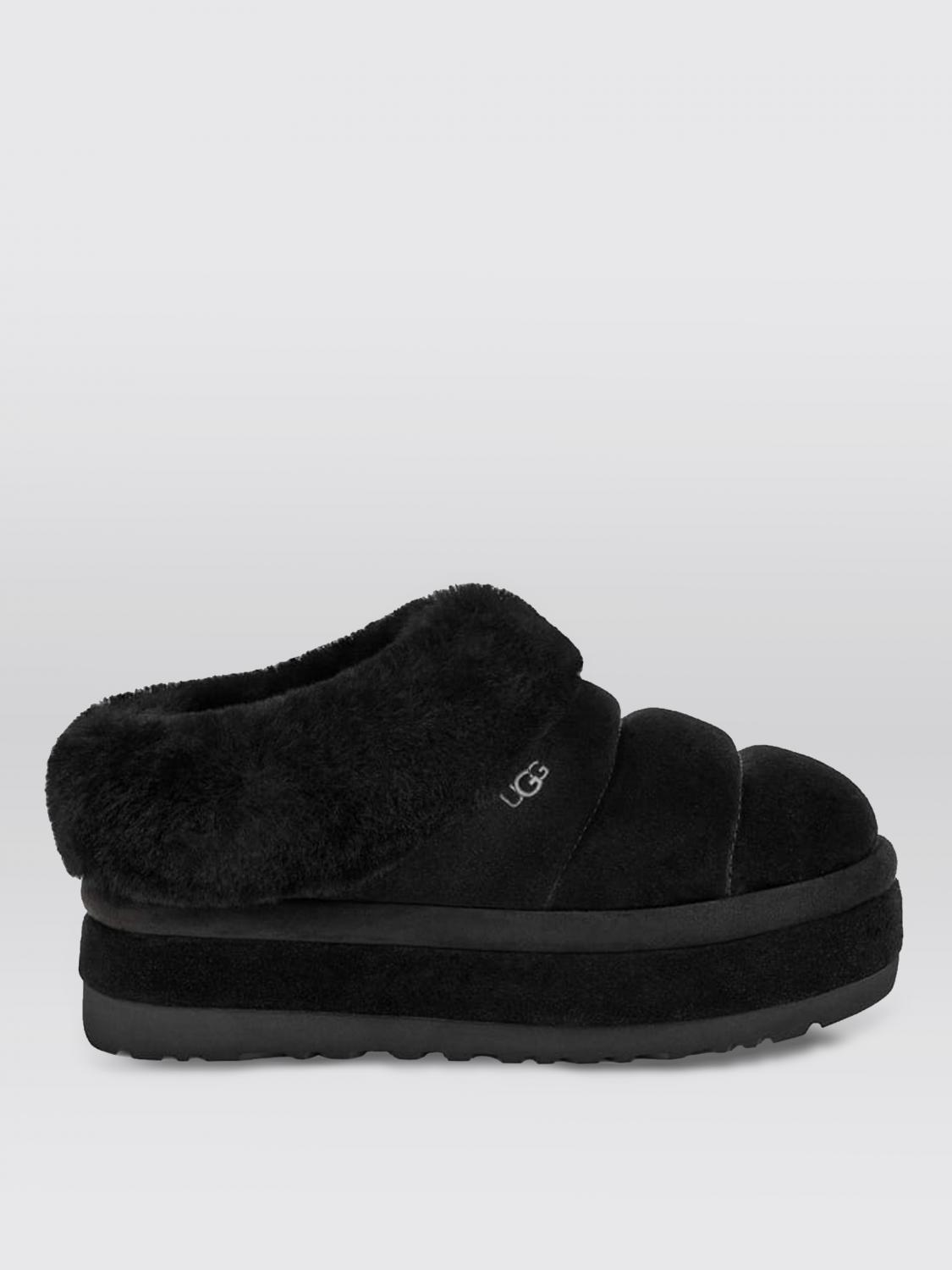 UGG SCARPE CON ZEPPA: Sabot Tazz UGG in camoscio trapuntato e UGGPure™, Nero - Img 1