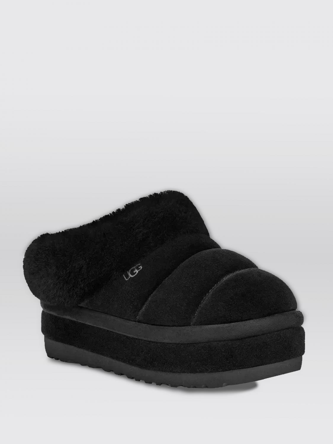 UGG SCARPE CON ZEPPA: Sabot Tazz UGG in camoscio trapuntato e UGGPure™, Nero - Img 2