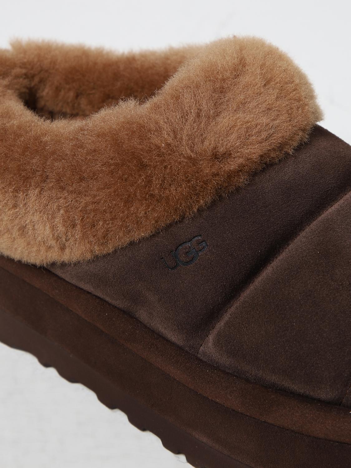 UGG SCARPE CON ZEPPA: Sabot Tazz UGG in camoscio trapuntato e UGGPure™, Marrone - Img 4