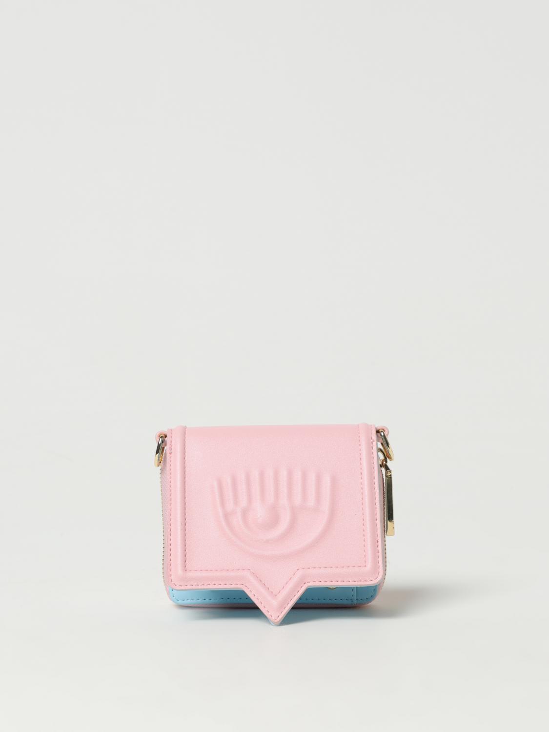 【CHIARA FERRAGNI】取り外し可能ショルダーストラップ付き財布 Chiara Ferragni Outlet: Wallet woman - Pink | Chiara