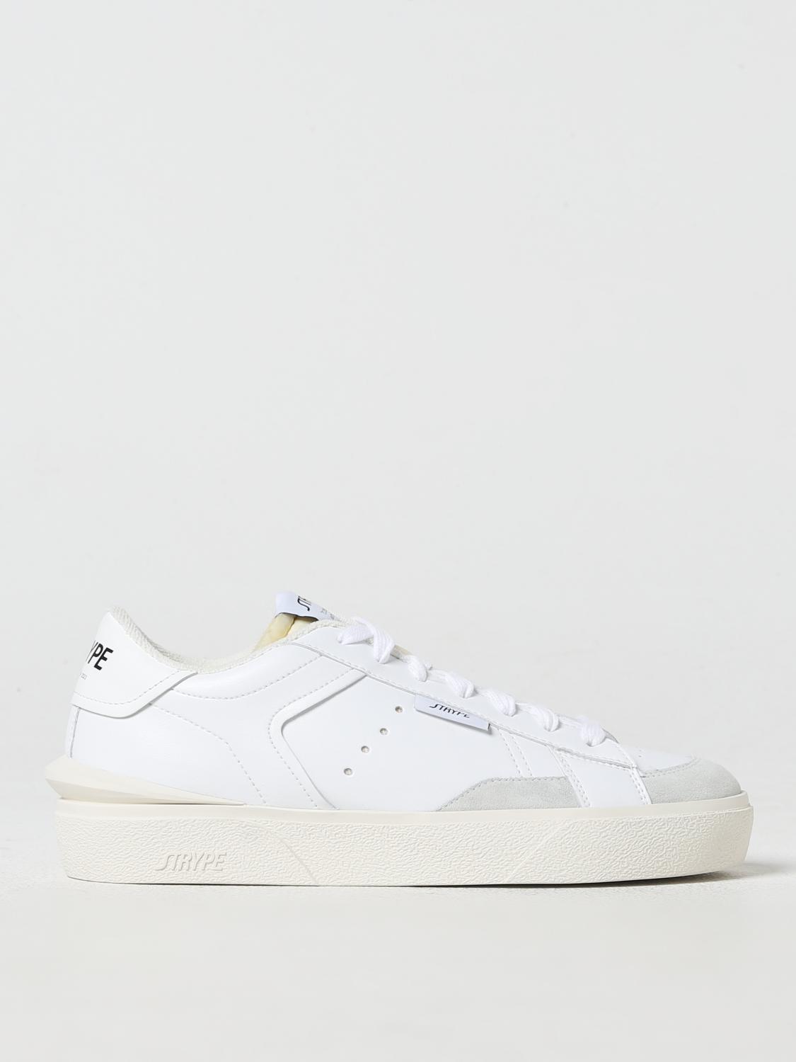 STRYPE SNEAKERS: Sneakers Strype in pelle, Bianco - Img 1