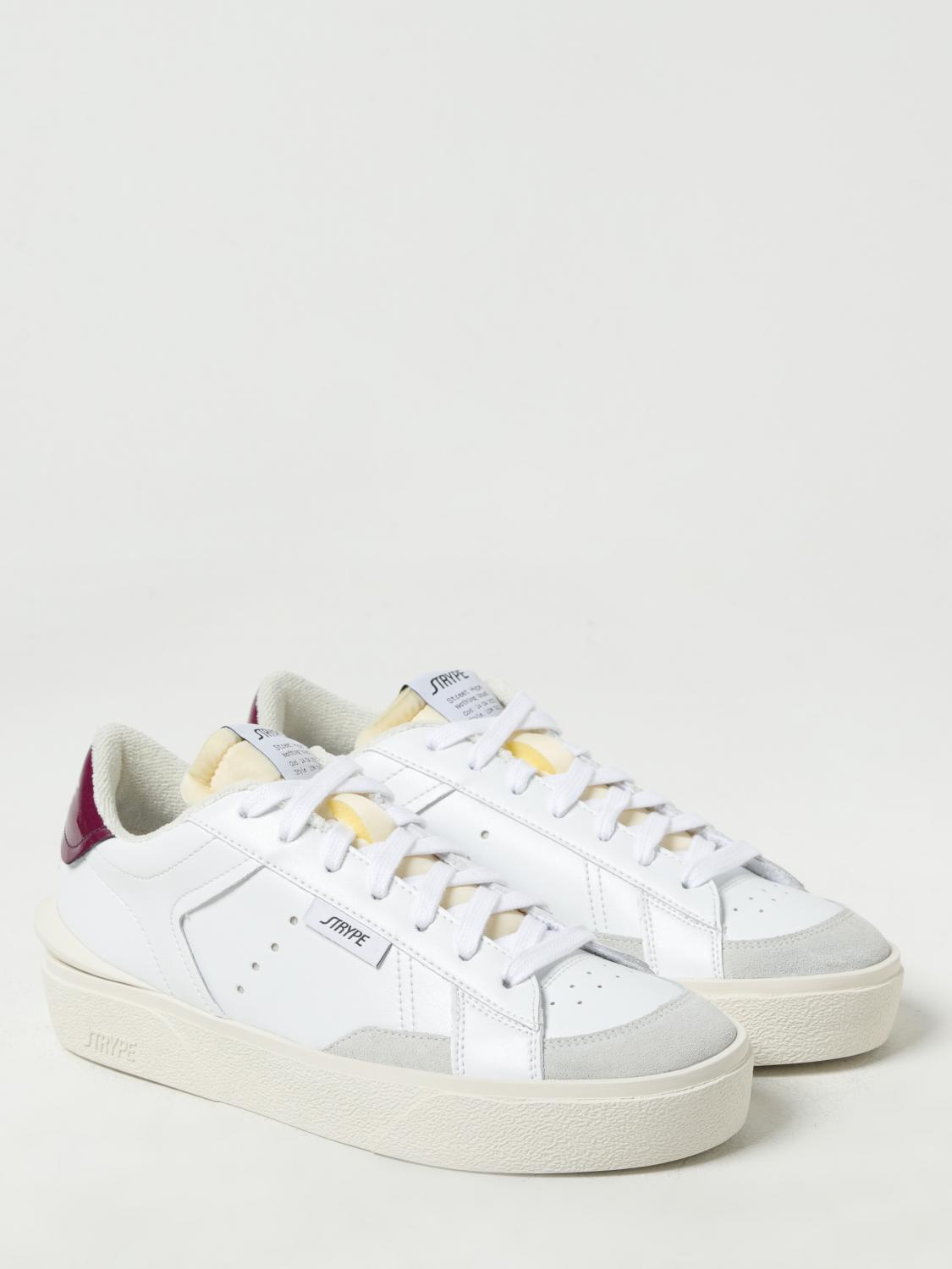 STRYPE SNEAKERS: Sneakers Strype in pelle, Bianco 1 - Img 2