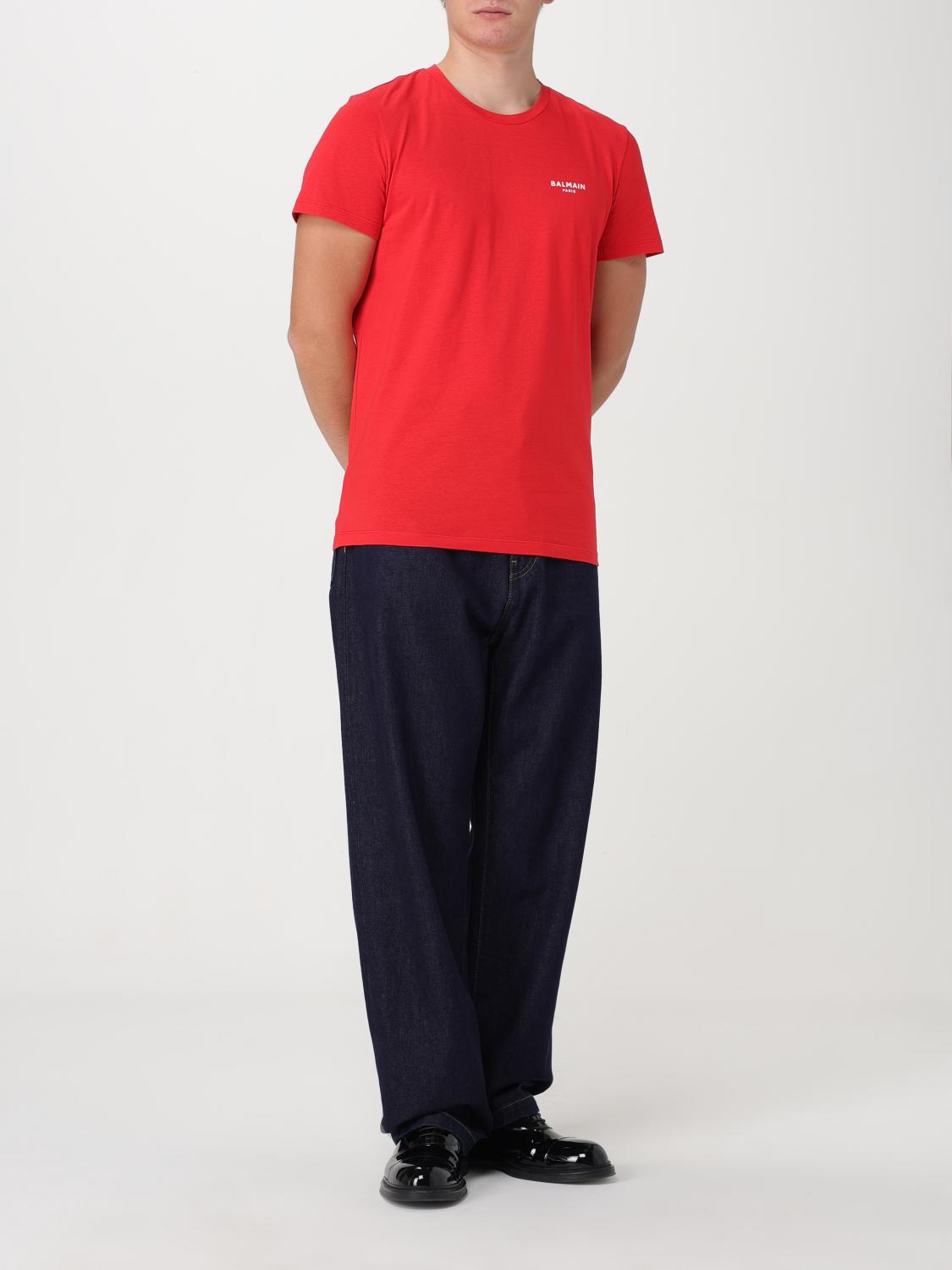 BALMAIN CAMISETA: Camiseta hombre Balmain, Rojo - Img 2