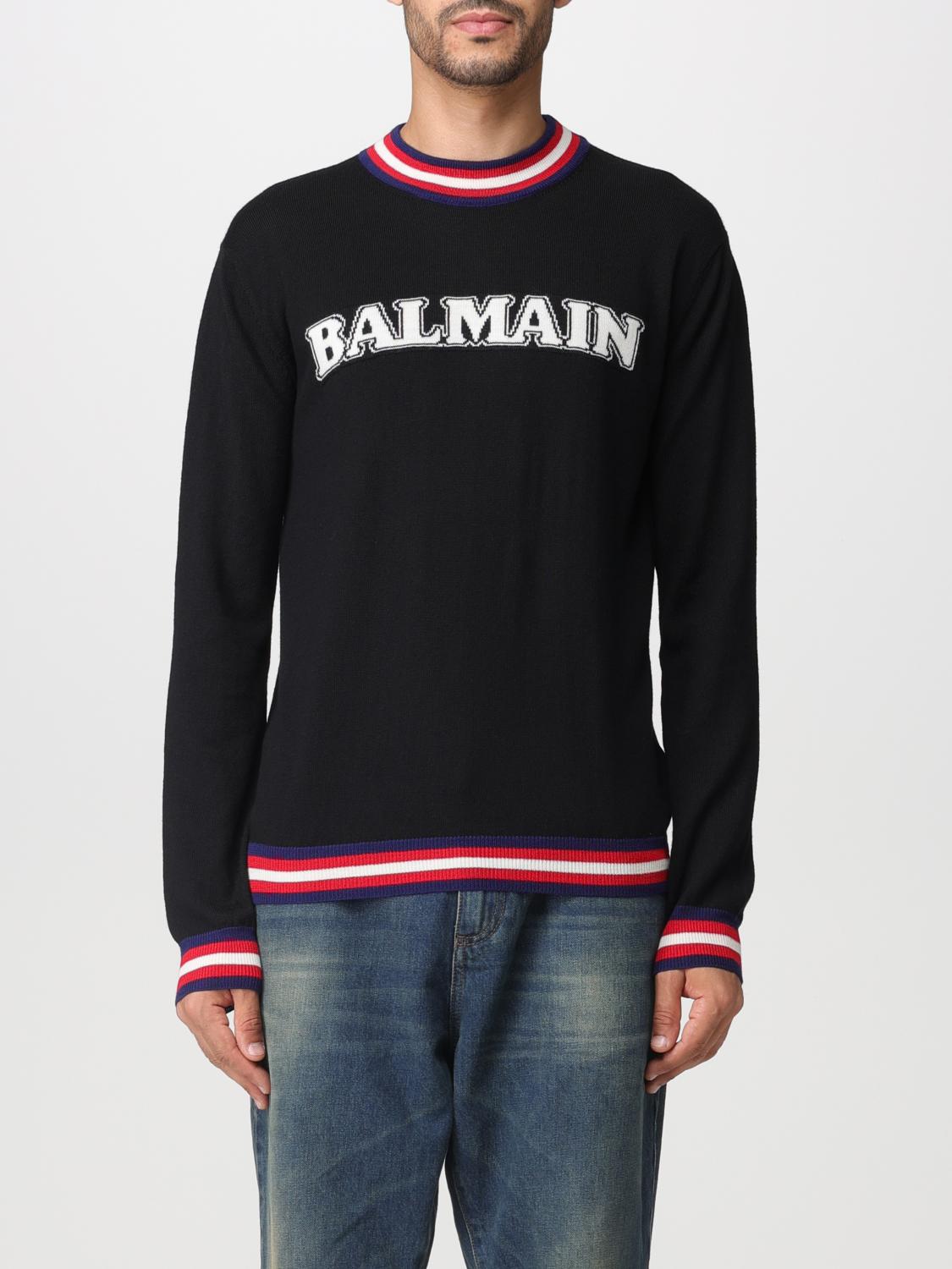 BALMAIN PULLOVER: Pullover herren Balmain, Schwarz - Img 1
