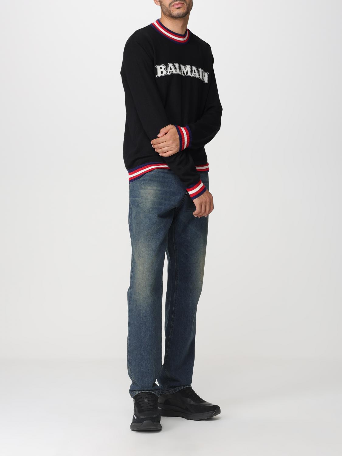 BALMAIN PULLOVER: Pullover herren Balmain, Schwarz - Img 2