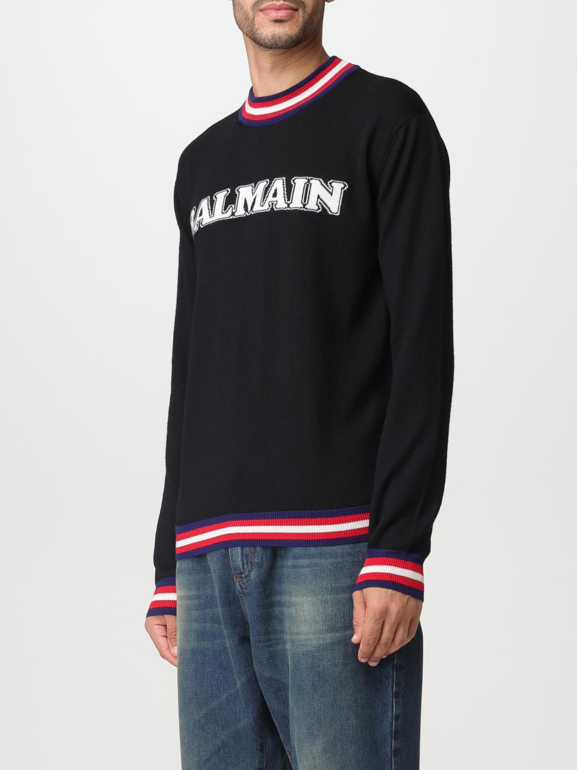 BALMAIN PULLOVER: Pullover herren Balmain, Schwarz - Img 4
