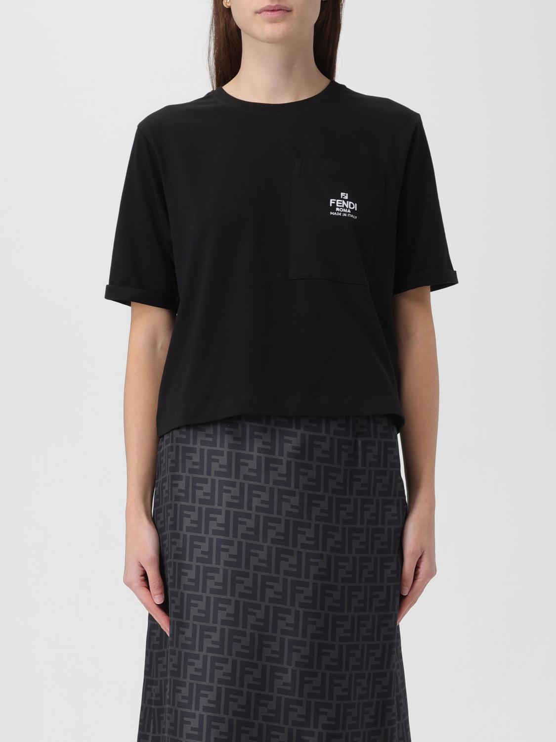 FENDI：Tシャツ レディース - ブラック | GIGLIO.COMオンラインのFendi