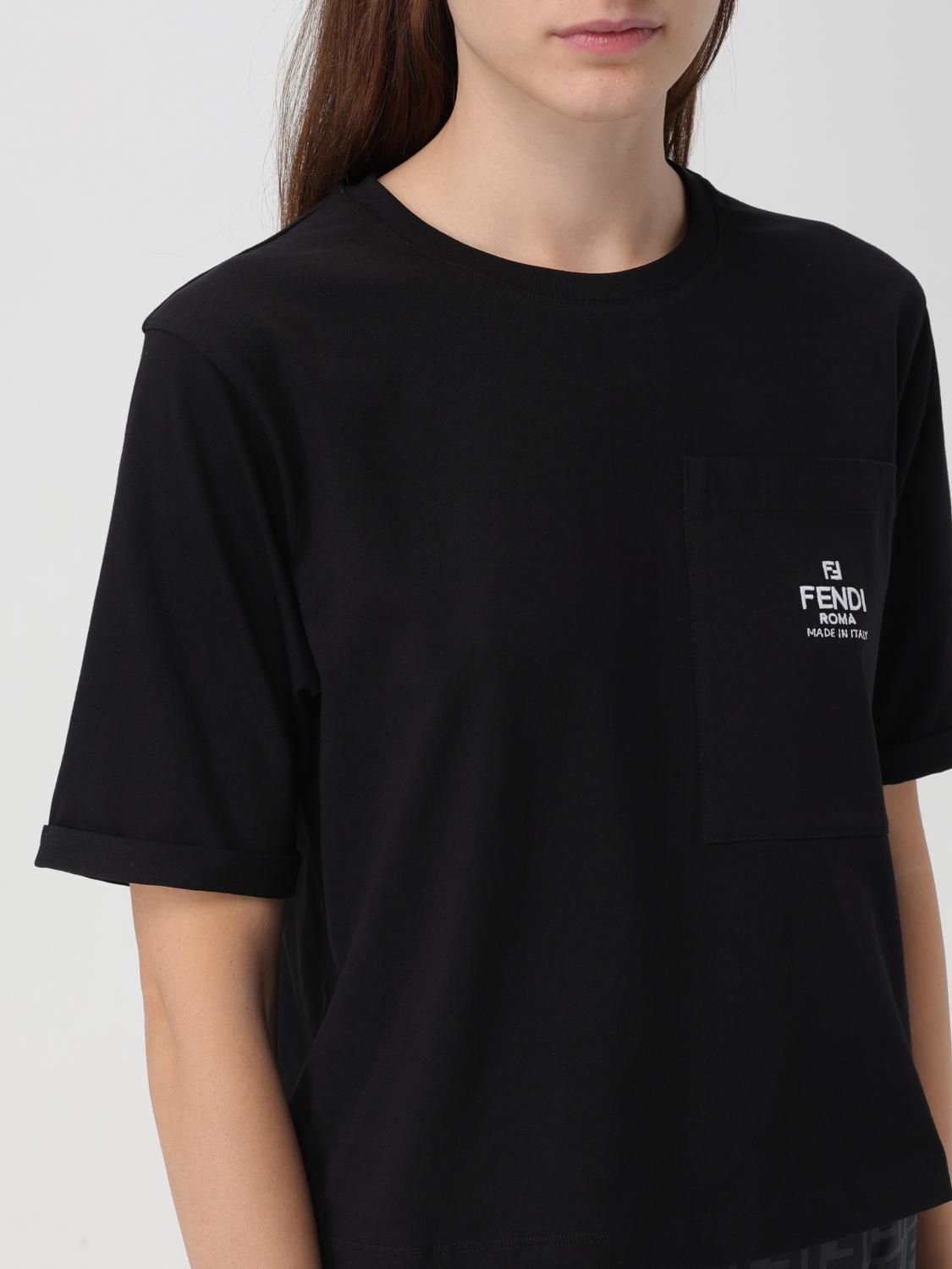FENDI：Tシャツ レディース - ブラック | GIGLIO.COMオンラインのFendi